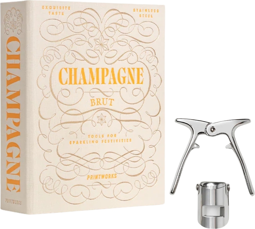 The Essentials Set d'Accessoires à Champagne dans un coffret cadeau, Set 2 pièces