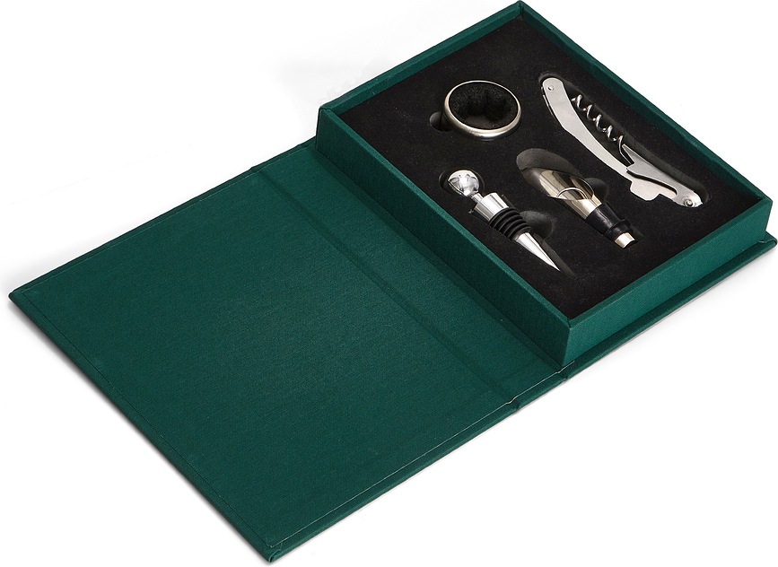 The Essentials Accessoires à Vin en coffret cadeau, beiges, Set 4 pièces