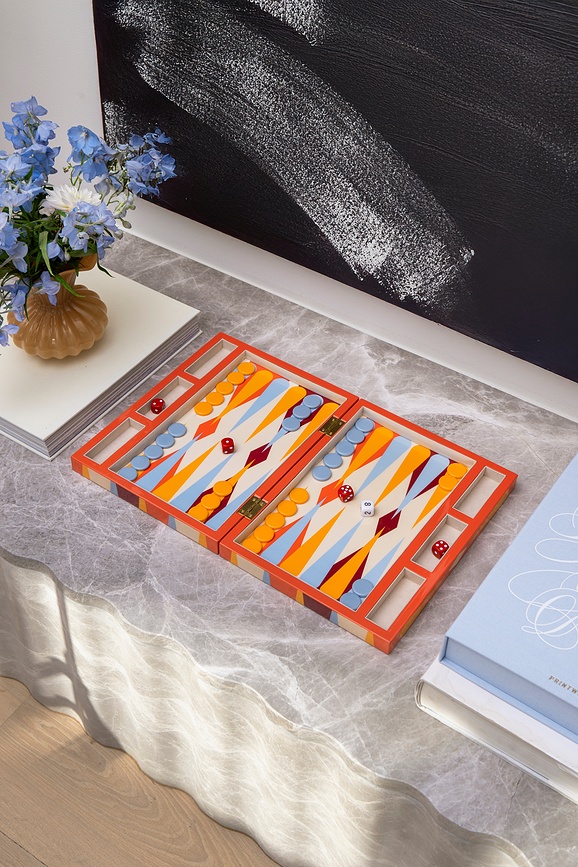 Tryktrak Lacquered Backgammon wielokolorowy