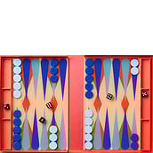Tryktrak Printworks Classic Art of Backgammon czerwony