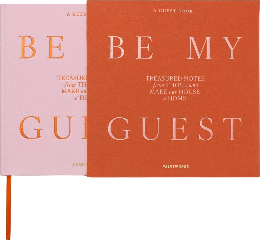 Viesu grāmata Be My Guest oranža un rozā