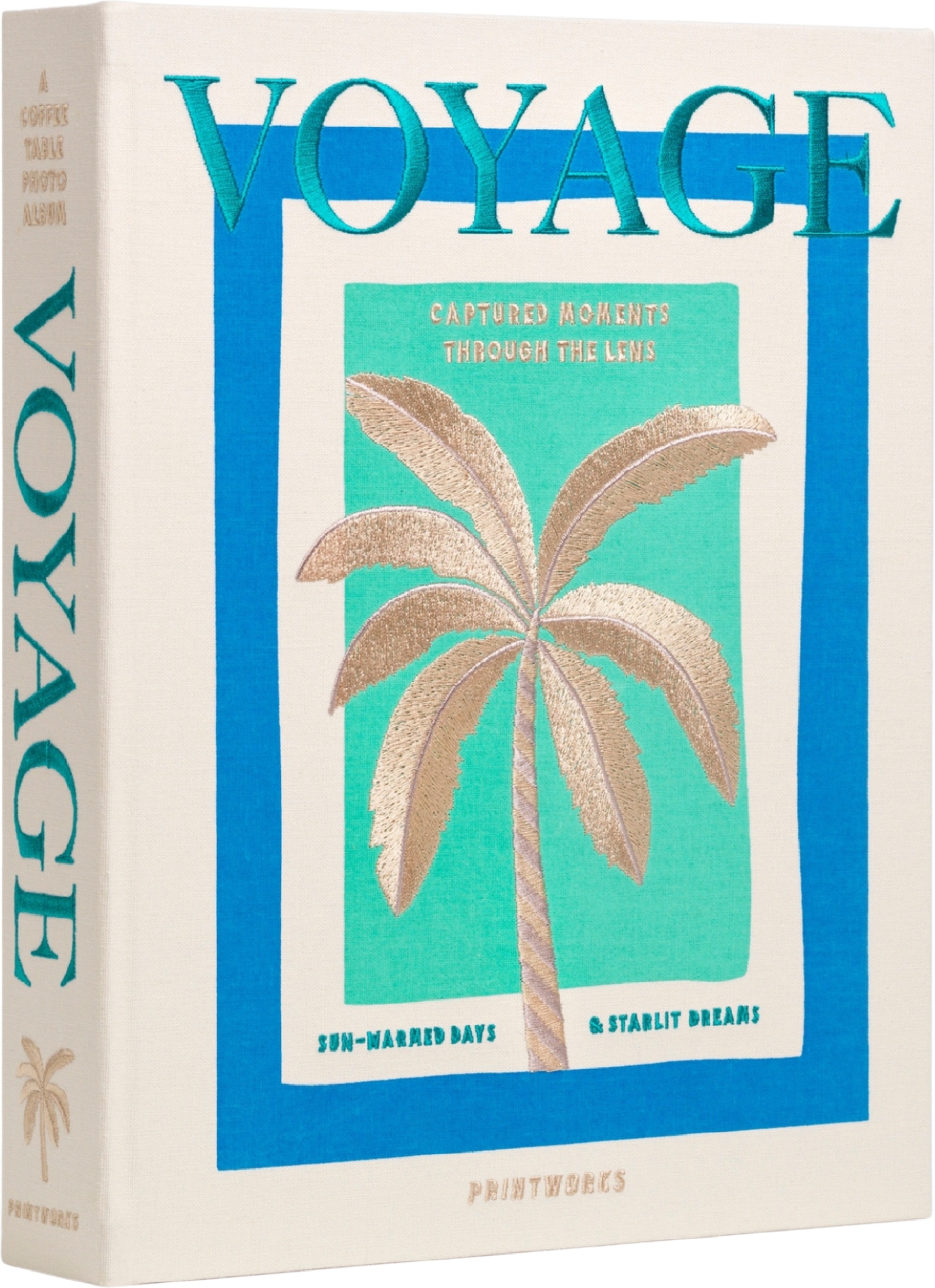 Voyage Embroidered Fotoalbum, beige