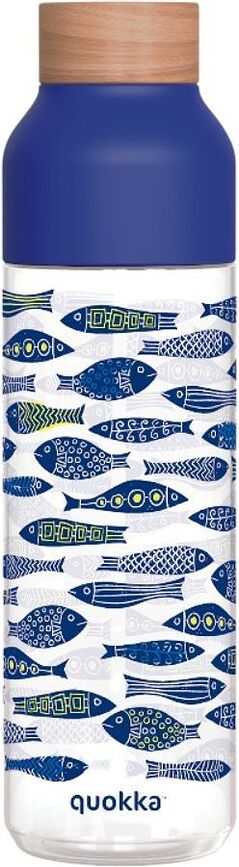 Botella de agua Quokka Ice, 840 ml, diseño Sea Fish
