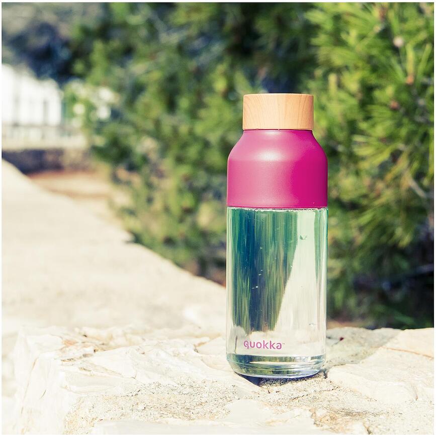 Botella de agua Quokka Ice, 570 ml, estampado Summer Garden