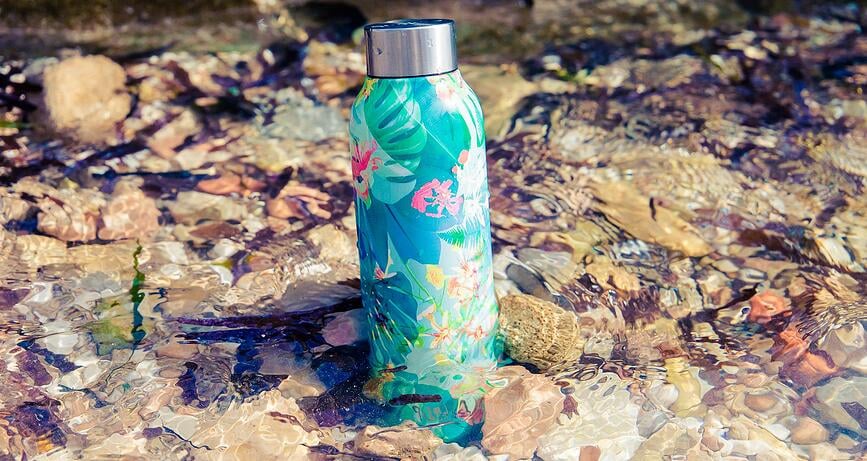 Botella térmica Quokka Solid, 630 ml, estampado serpiente