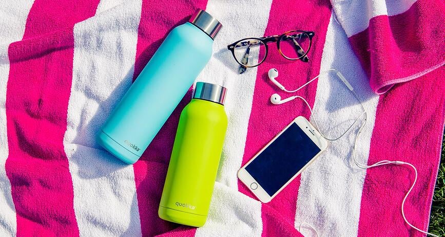 Botella térmica Quokka Solid, 630 ml, blanca