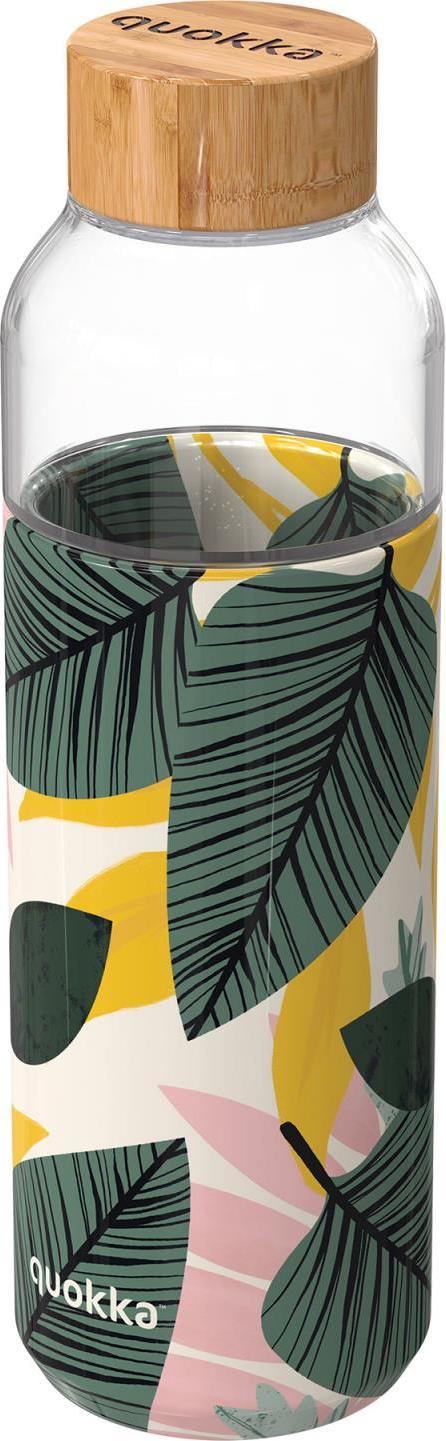 Butelka na wodę Quokka Flow Autumn Leaves 660 ml szklana