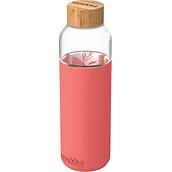 Butelka na wodę Quokka Flow Inner Pink Botanical 660 ml szklana