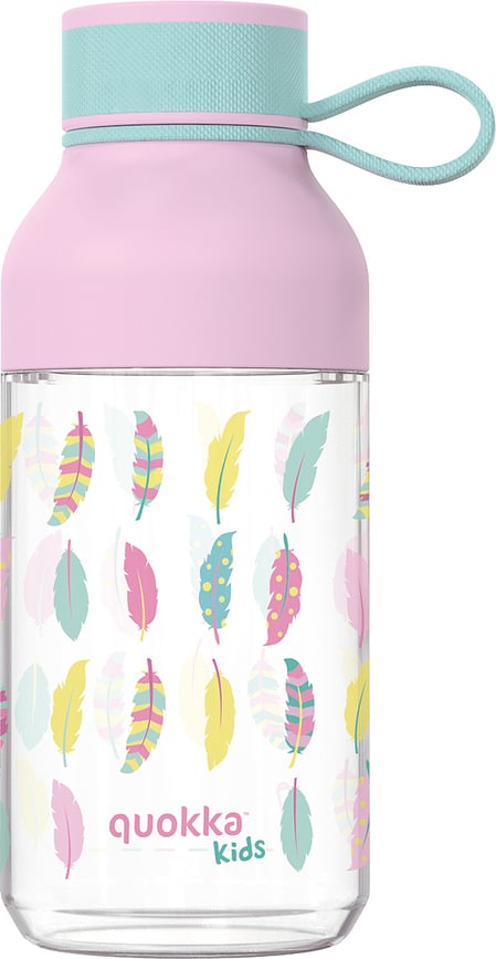 Fľaša na vodu Quokka Ice Kids Feathers 430 ml