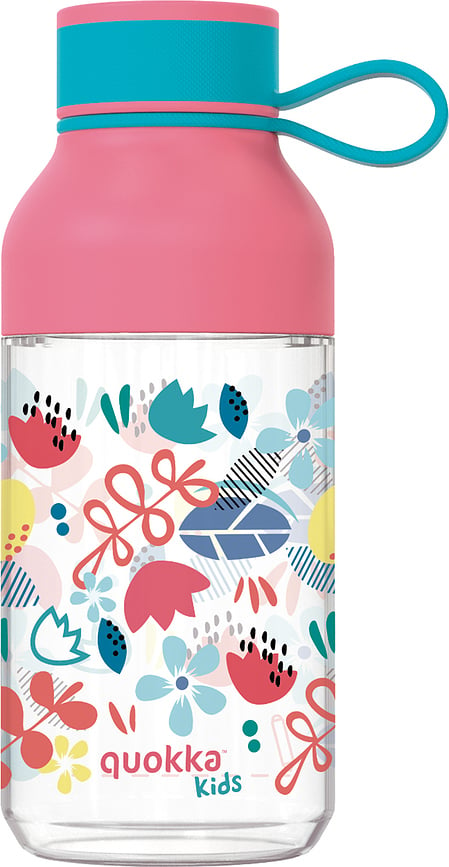 Fľaša na vodu Quokka Ice Kids Flowers 430 ml