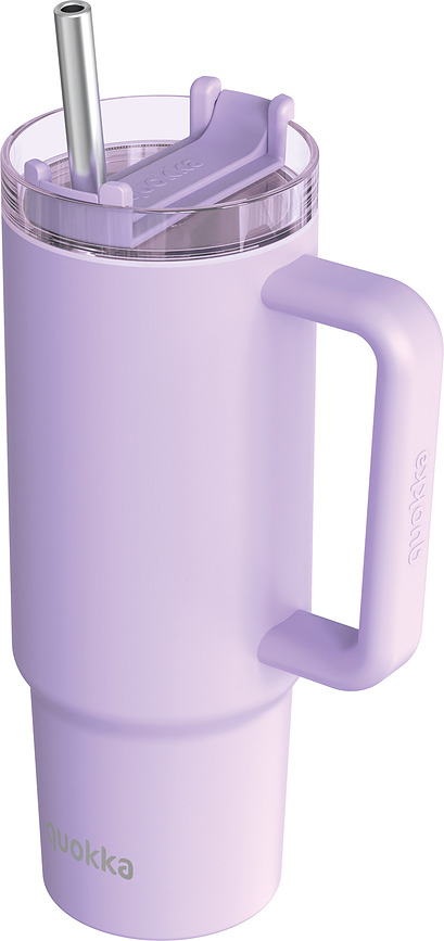 Pahar termic cu pai Quokka Stream, 950 ml, violet