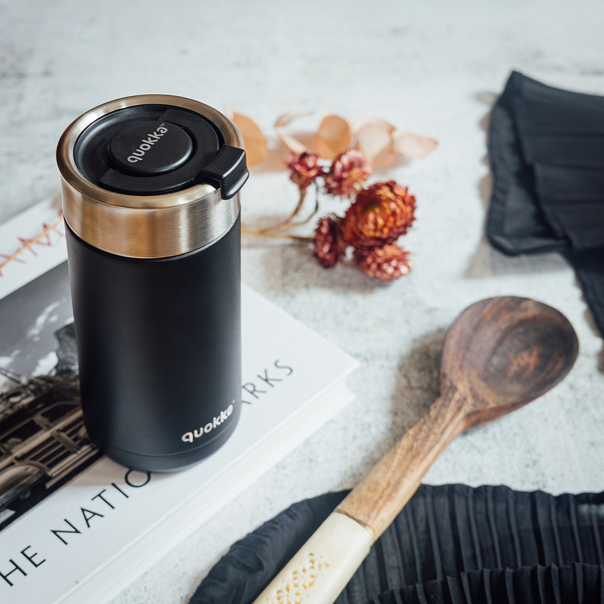 Quokka Boost Termo skodelica, 400 ml, z infuzerjem, bordo