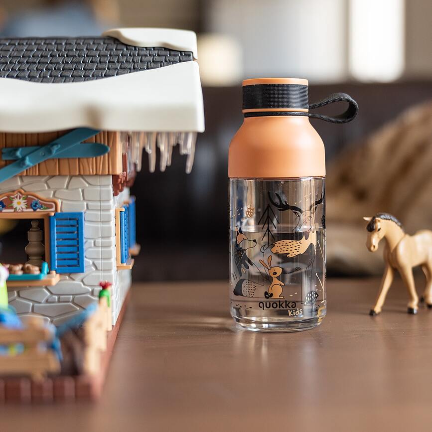 Quokka Ice Kids Steklenička za vodo Feathers, 430 ml