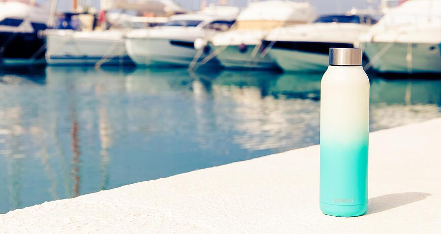 Quokka Solid Gourde isotherme 630 ml, blanche