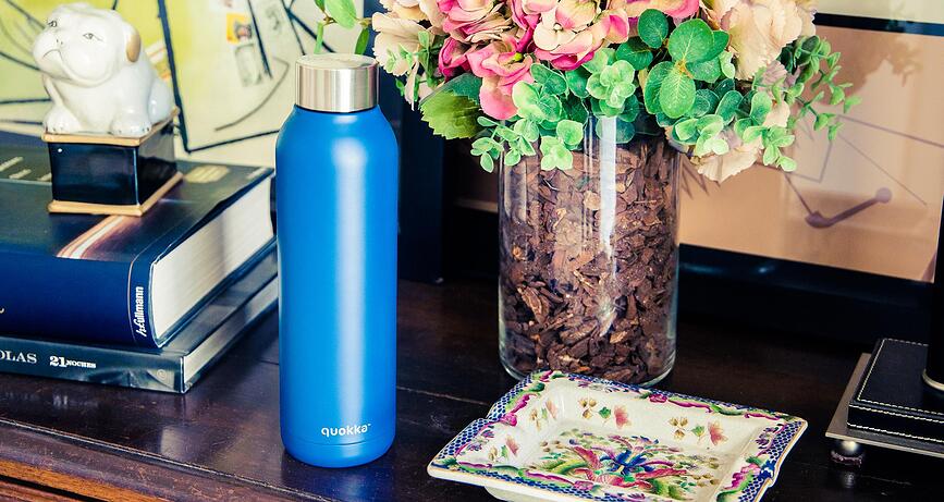 Quokka Solid Gourde isotherme 630 ml, blanche