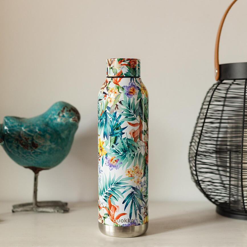 Quokka Solid Bouteille Isotherme 630 ml, motif serpent