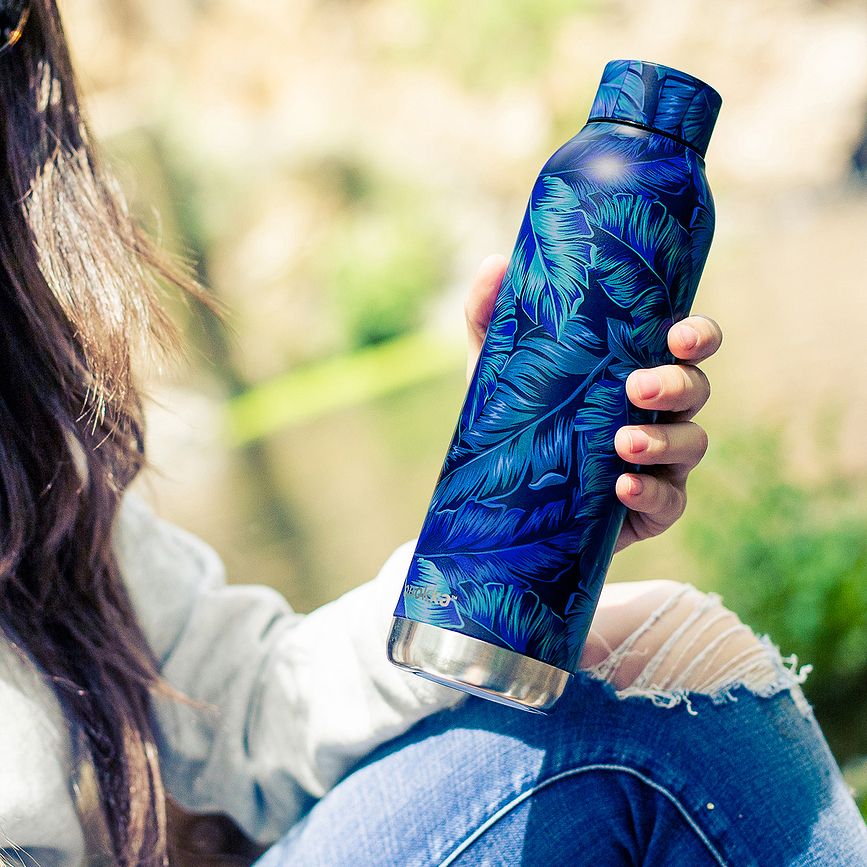 Quokka Solid Bouteille Isotherme 630 ml, motif serpent