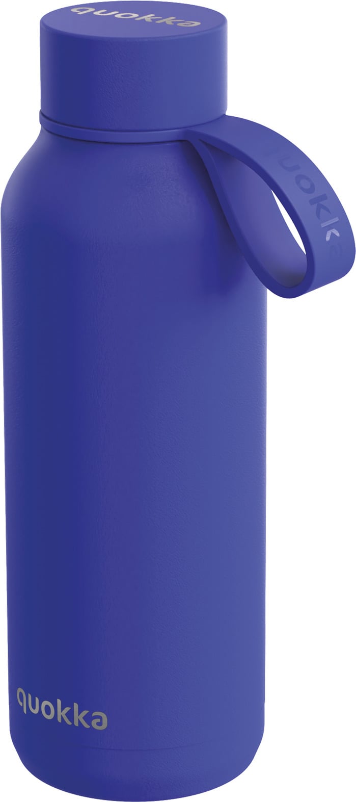 Quokka Solid Thermoflasche mit Griff, 510 ml, blau