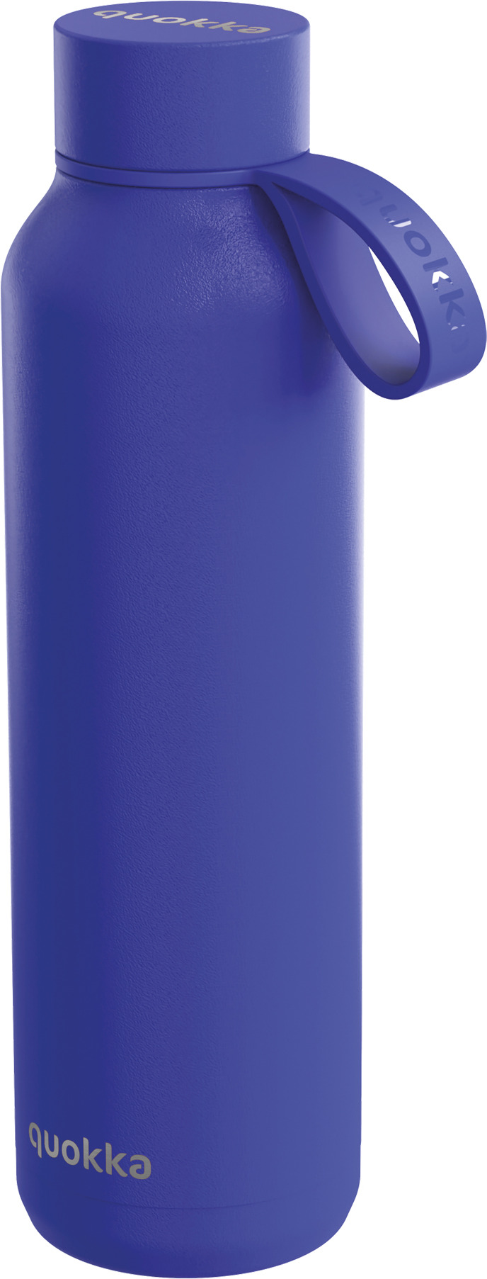 Quokka Solid Thermoflasche mit Griff 630 ml, blau