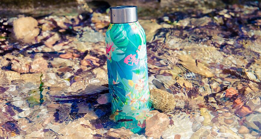 Quokka Solid ΜΠΟΥΚΑΛΙ ΘΕΡΜΟΣ, 630 ml, με σχέδιο snake print