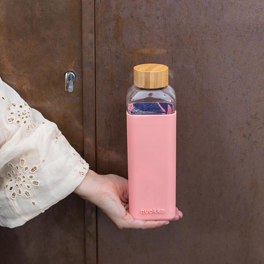 Quokka Storm Maroon Bouteille d'Eau, 700 ml, en verre