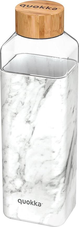 Quokka Storm Marble Wasserflasche 700 ml aus Glas