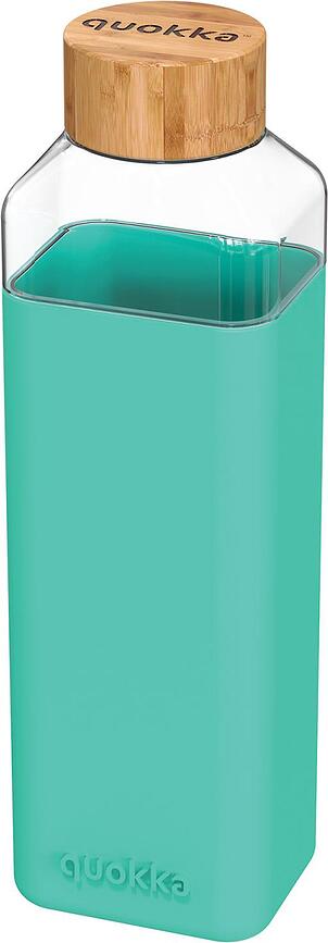 Quokka Storm Teal Wasserflasche 700 ml aus Glas