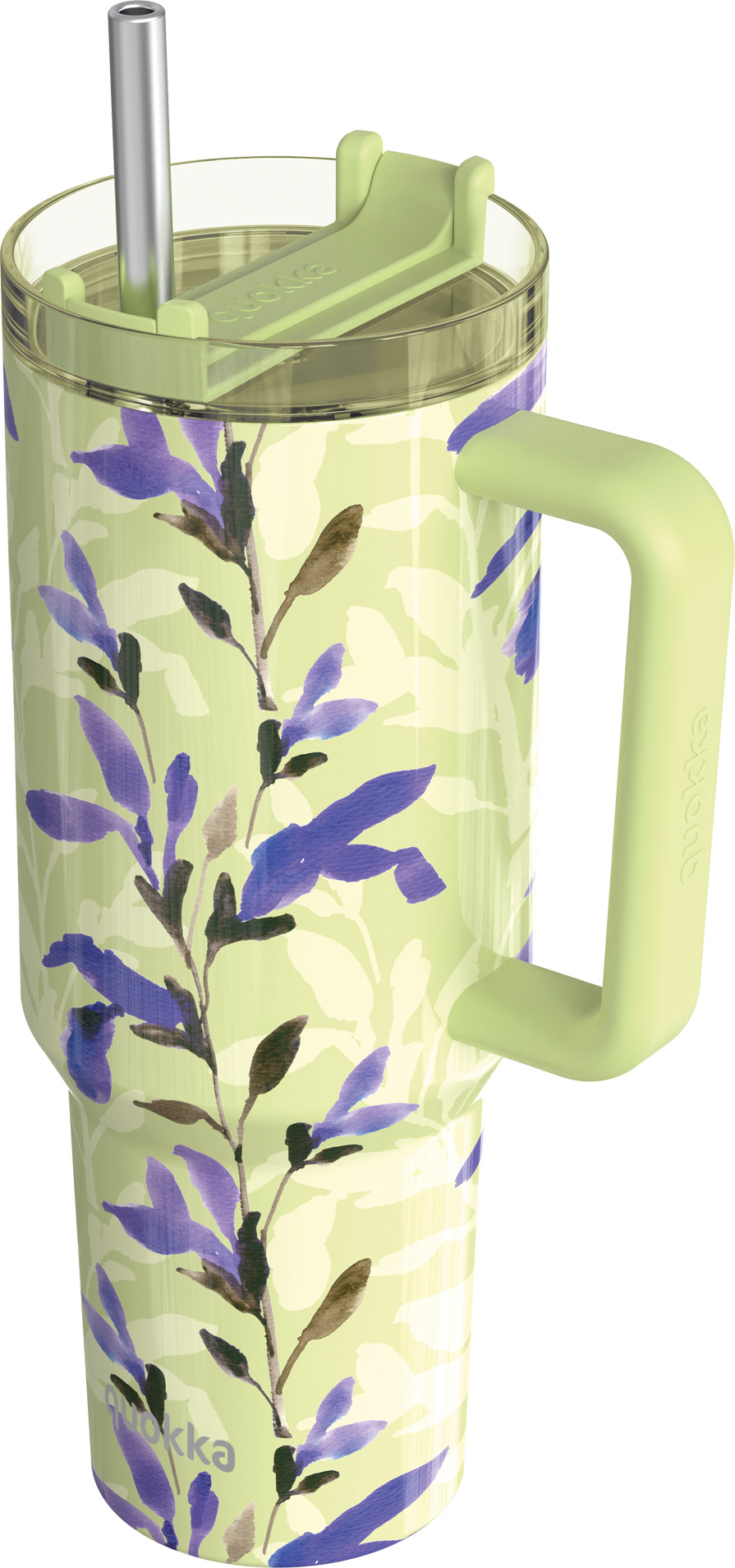 Quokka Stream Thermobecher mit Strohhalm, 1,2 l, Matcha