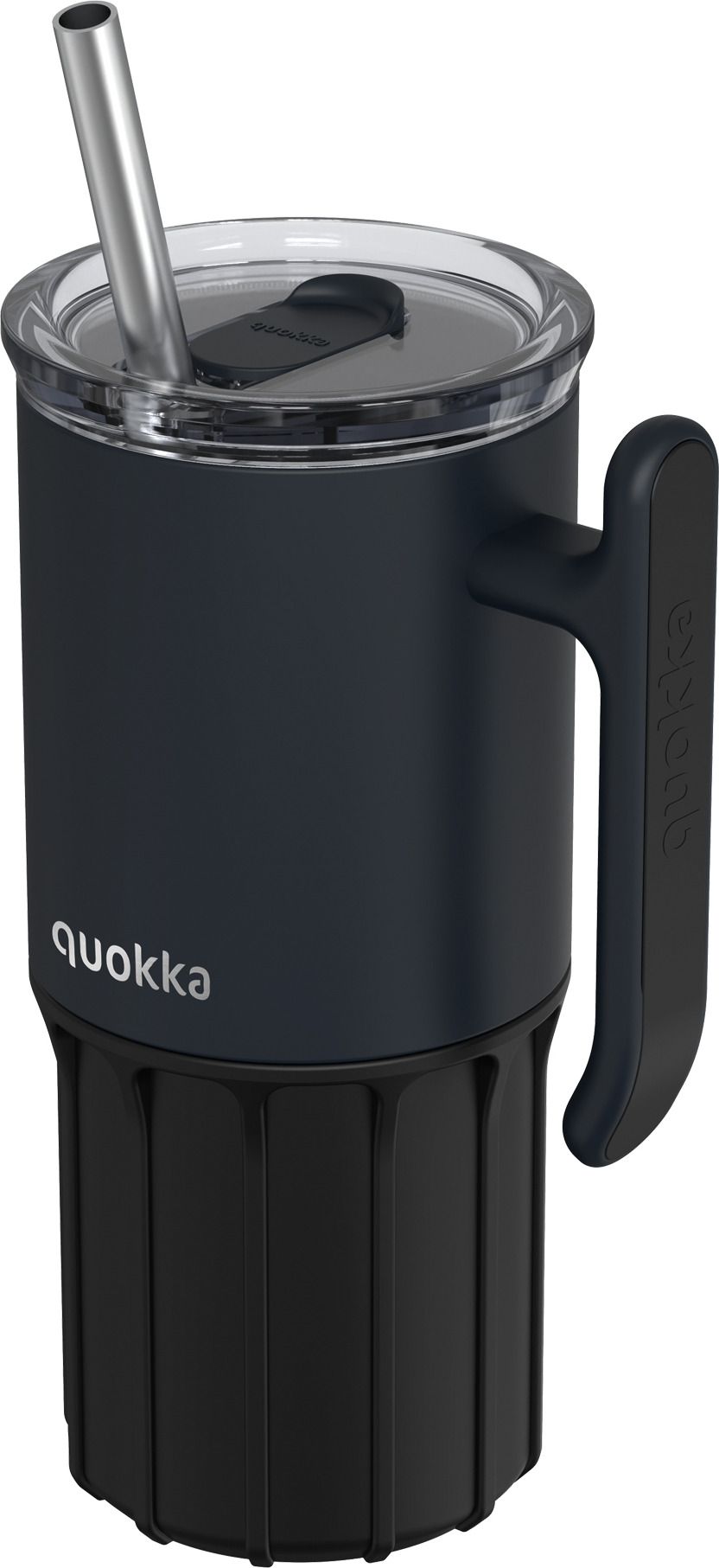 Quokka Stream Thermobecher mit Strohhalm 720 ml, schwarz