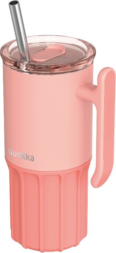 Quokka Umi Gobelet isotherme avec paille 720 ml, rose clair