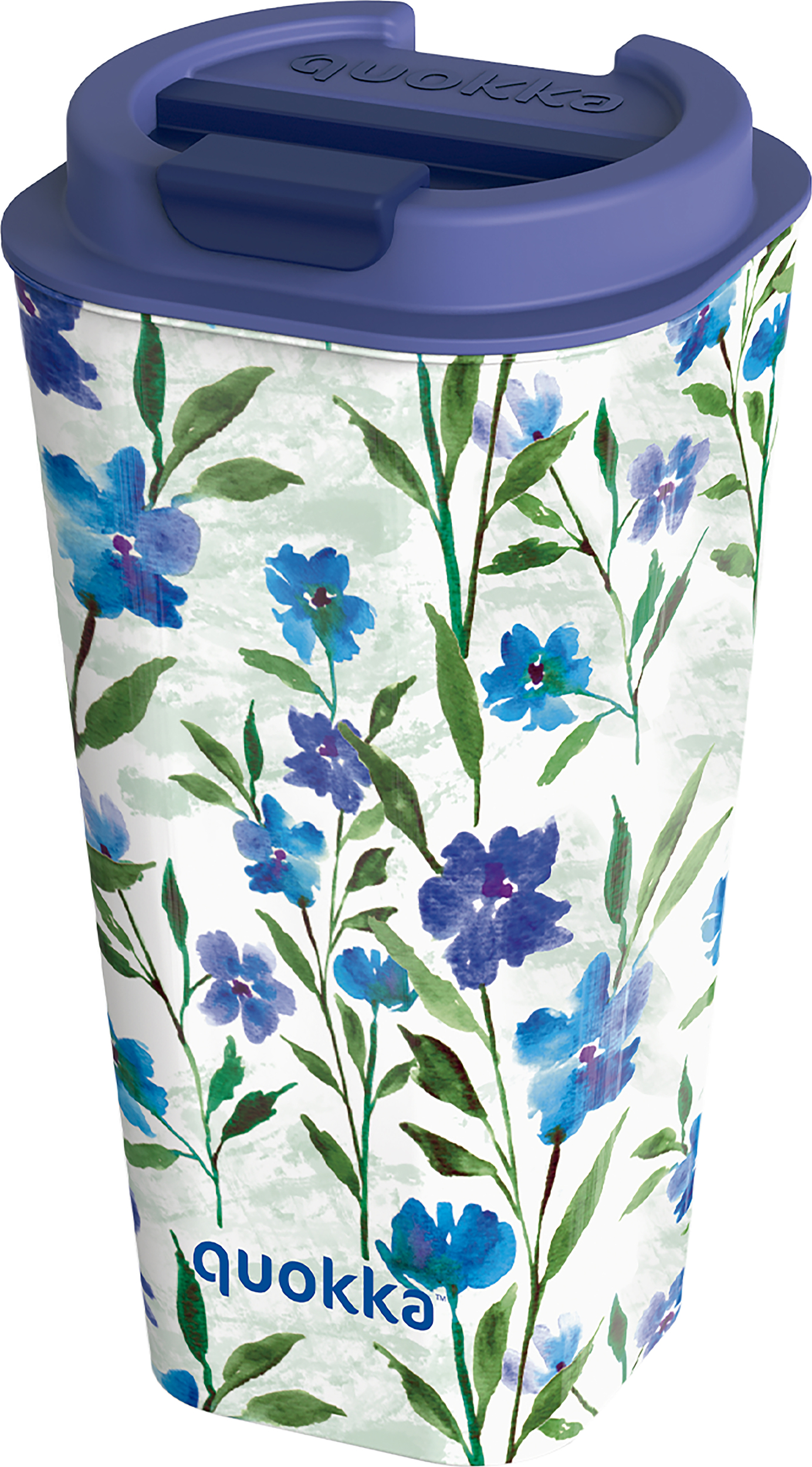 Quokka Vaso Ditsy Bloom Becher 450 ml mit doppelten Wänden