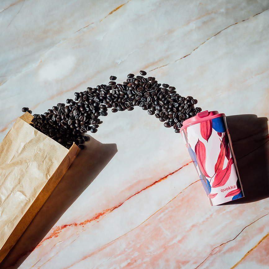 Quokka Vaso Ditsy Bloom Κούπα με διπλό τοίχωμα, 450 ml