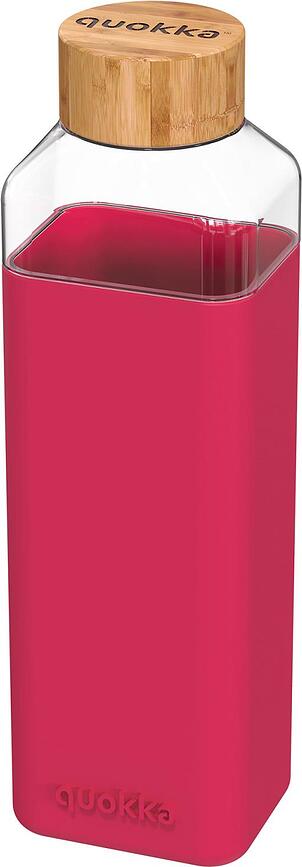 Ūdens pudele Quokka Storm Maroon stikla 700 ml