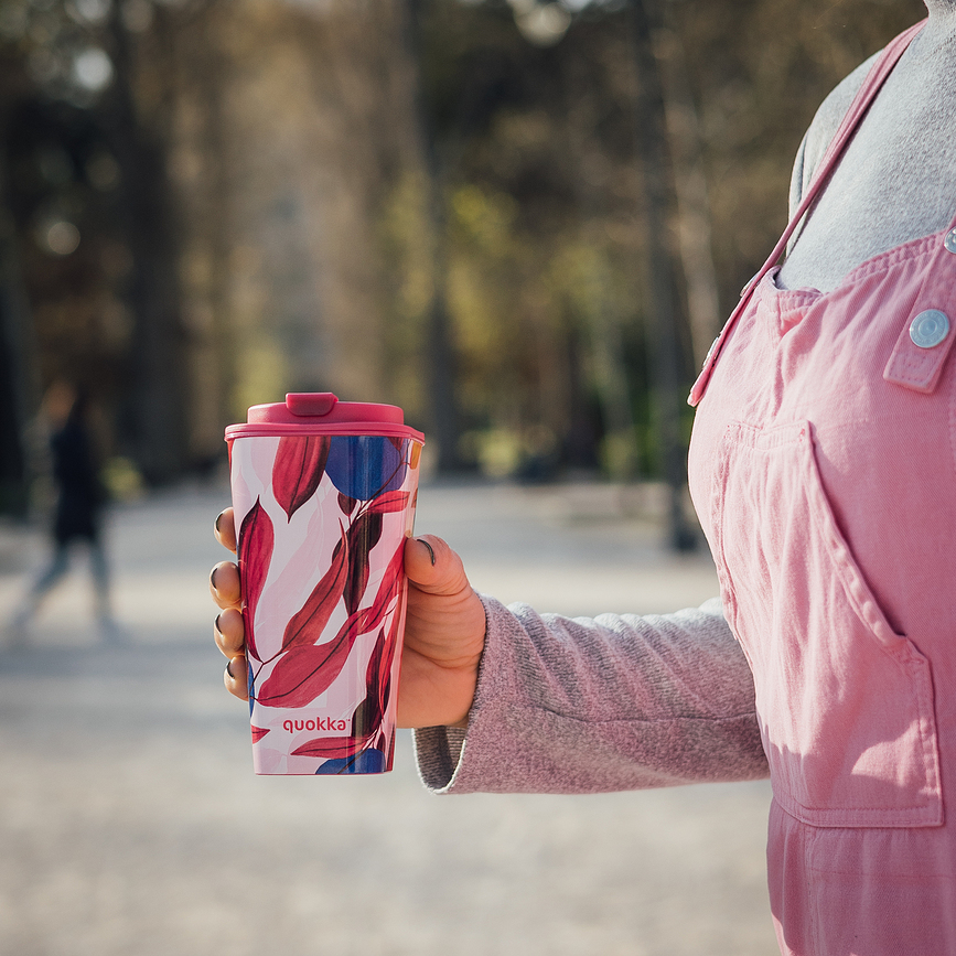 Vaso de doble pared Quokka Vaso Ditsy Bloom, 450 ml