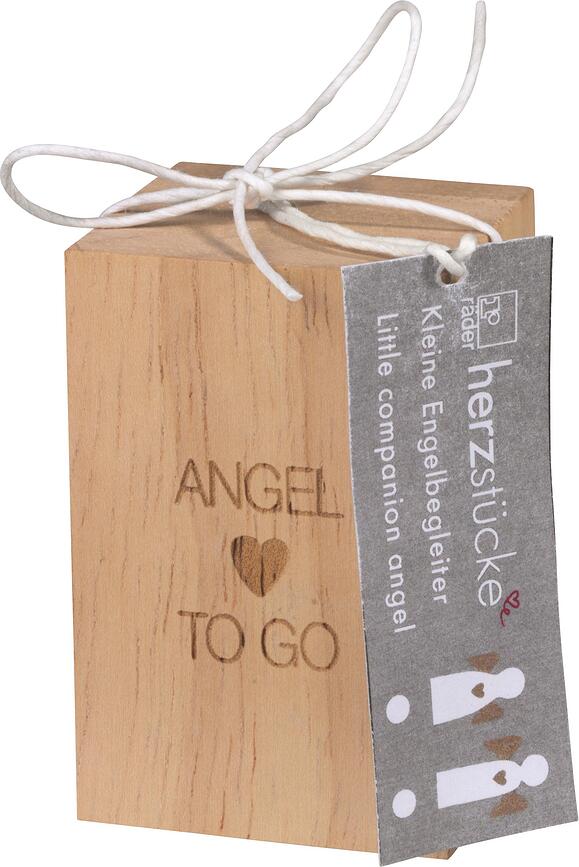 Amuleto Raeder, con diseño de ángel, en estuche de madera