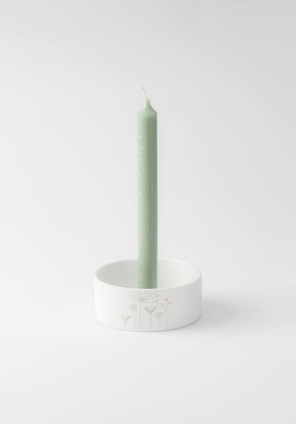 Candelabro para vela clásica Spring, blanco