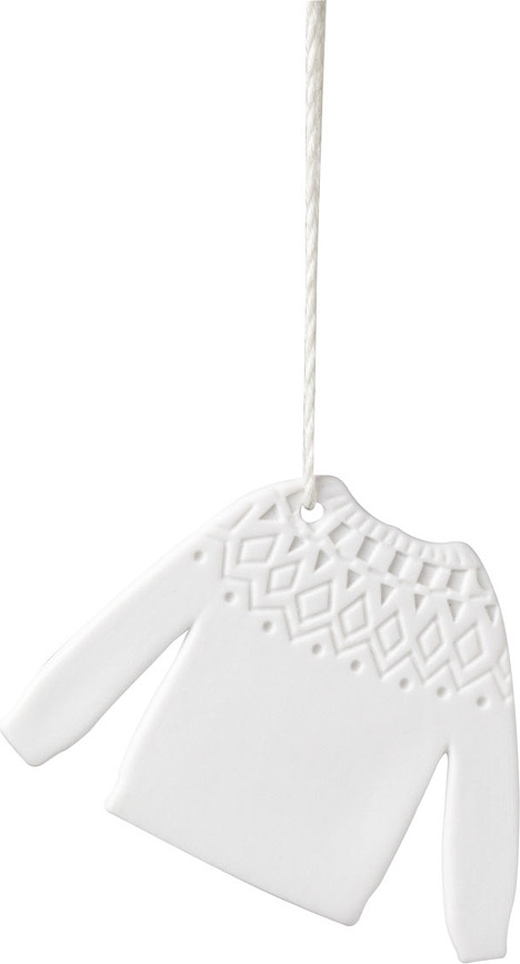 Colgante navideño Raeder de porcelana