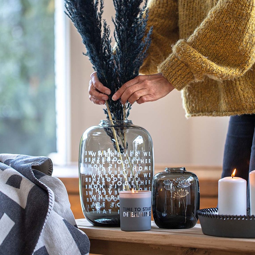 Dandelion Vaza 15 cm staklena bijela