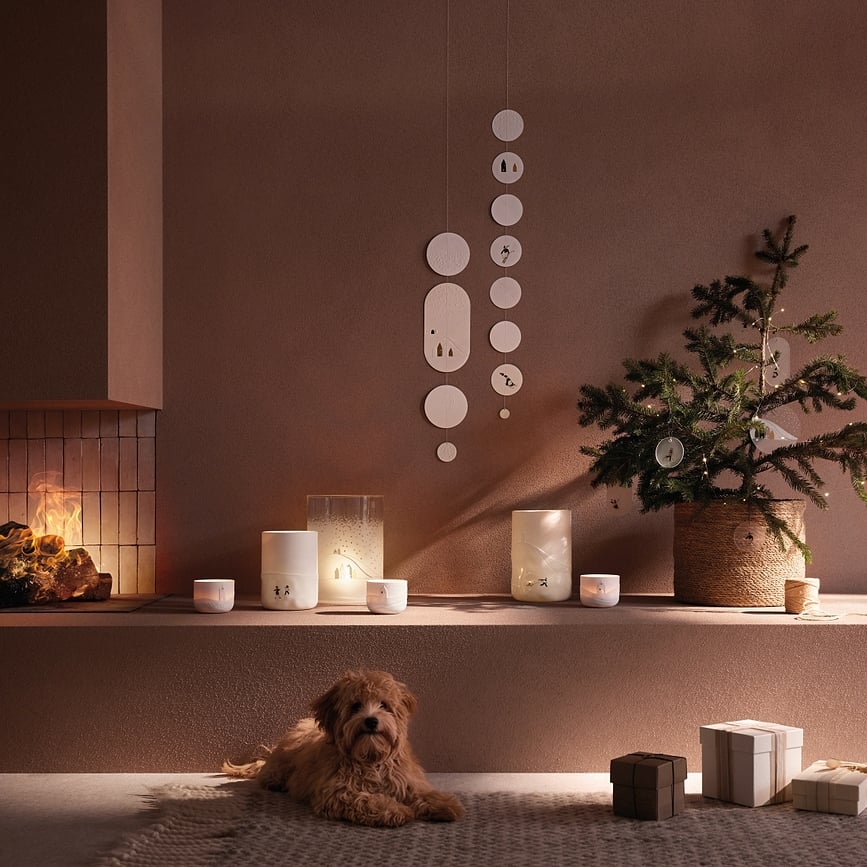 Decoración colgante Snowy Day, 80 cm