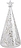 LED laterna Raeder, eglīte, 22 cm, sudraba