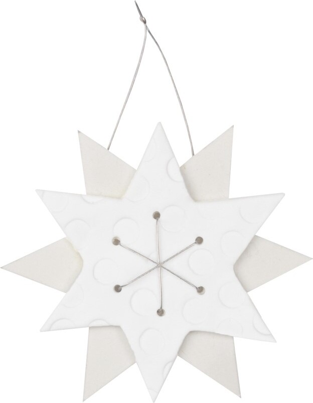 Make a Wish Star Dots Weihnachtsanhänger