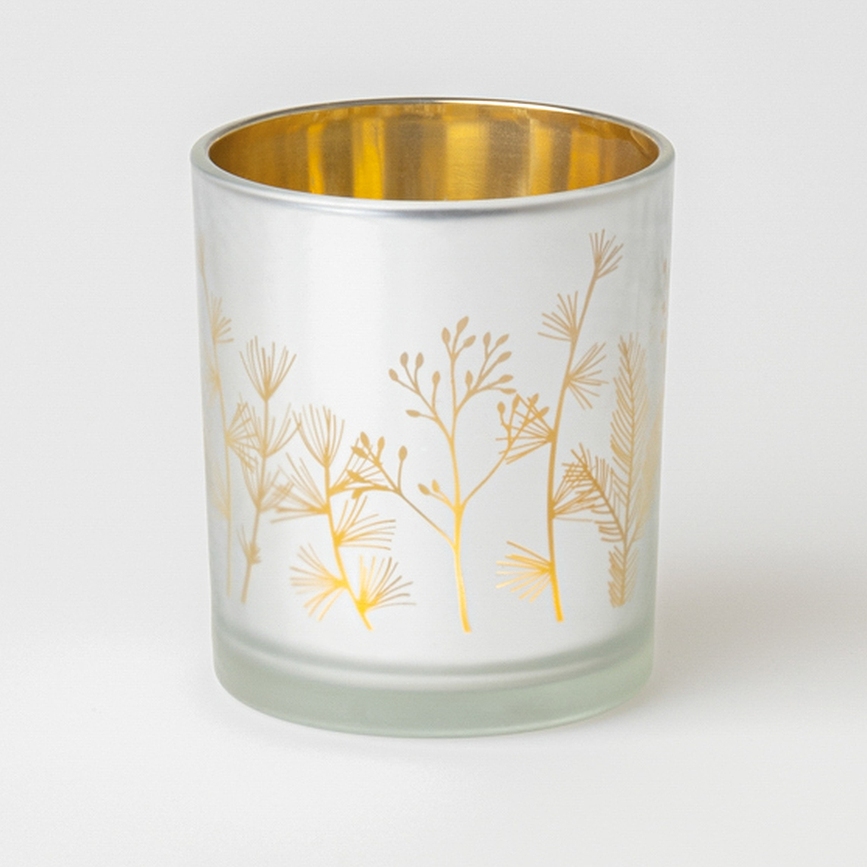 Portavelas para velas de té Glossy Lights, diseño de ramas