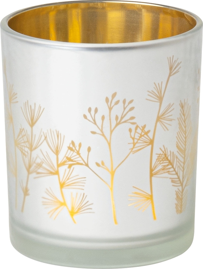 Portavelas para velas de té Glossy Lights, diseño de ramas