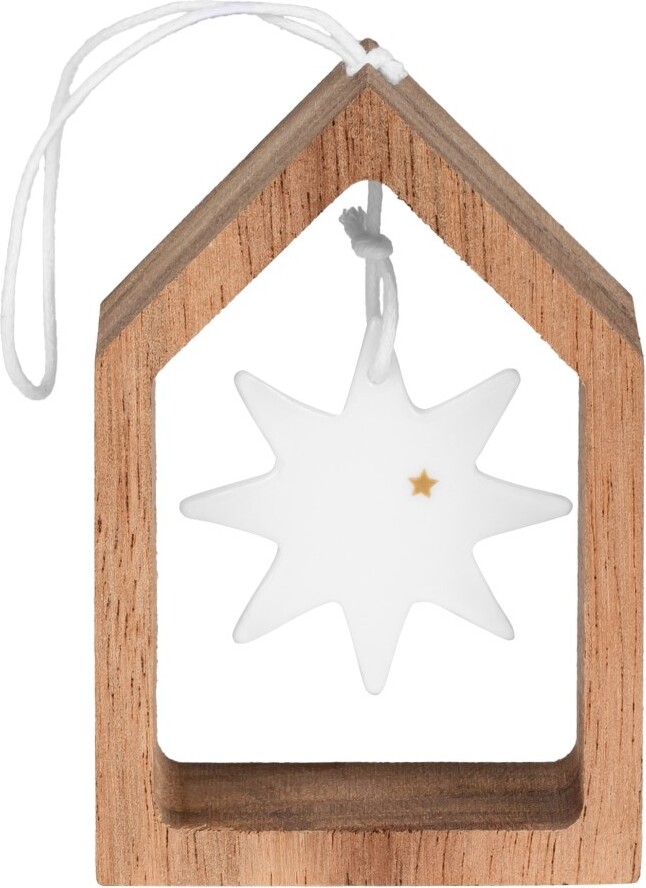Räder Weihnachtsanhänger Stern, Holz
