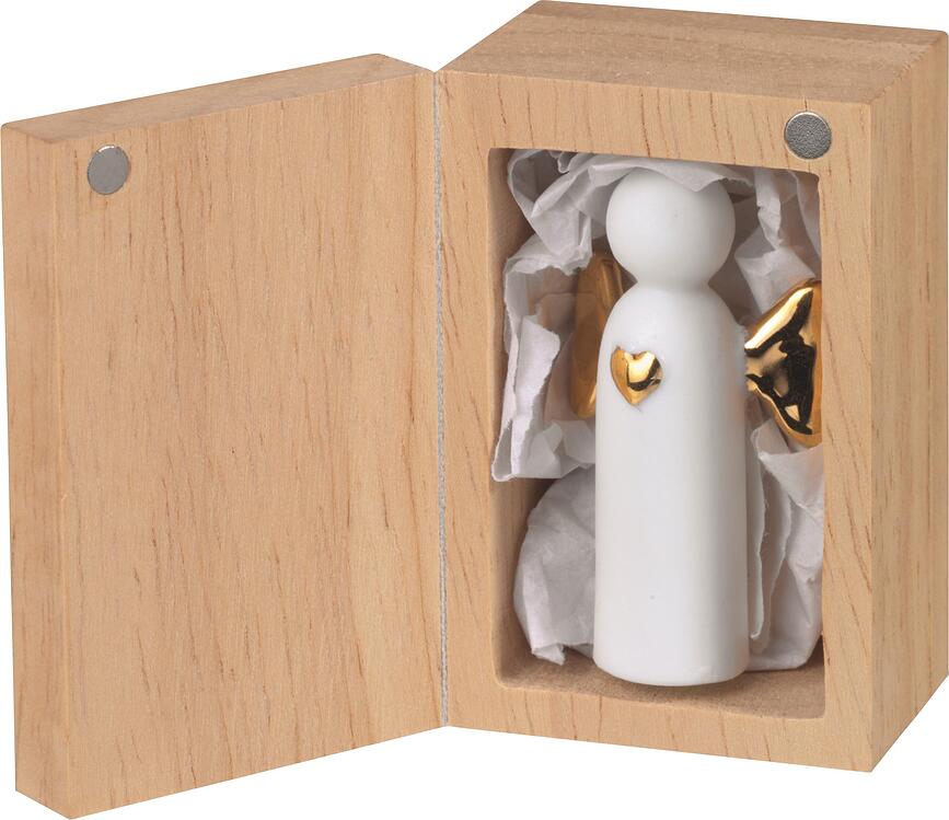 Raeder Amulette Ange, dans un étui en bois