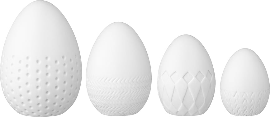 Raeder Œufs de Pâques, blancs, Lot de 4