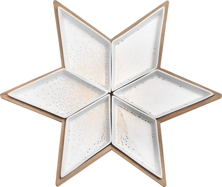 Raeder Pladenj za serviranje z miskami, zvezda, 7-delni set