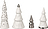 Winter Forest Figurines de Noël, argentées, Lot de 4