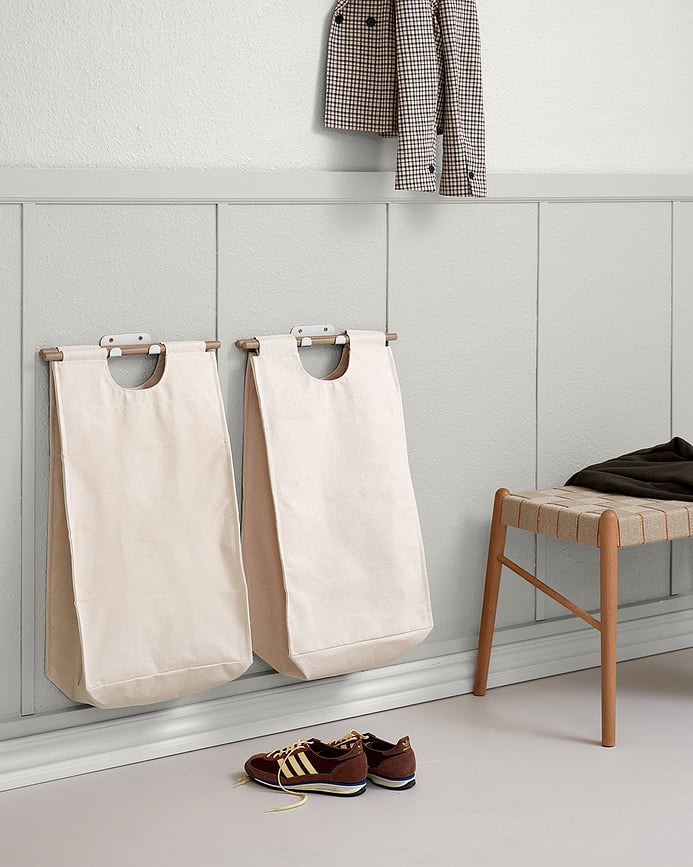 Cesto para la Colada ReCollector BagUp, liso, beige