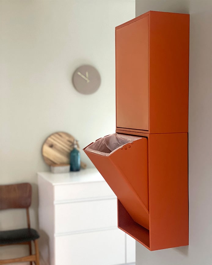 Contenedor de reciclaje de pared ReCollector, blanco